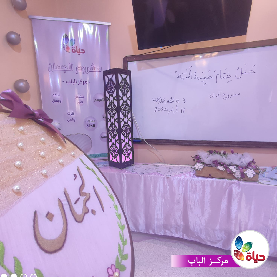 فتيات مركز الباب في اللقاء الختامي لحقيبة "ألمعية"